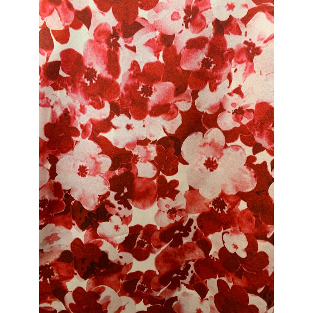 St Johns Silk Red Floral Sleeveless Blouse Size Large - Picture 4 of 5